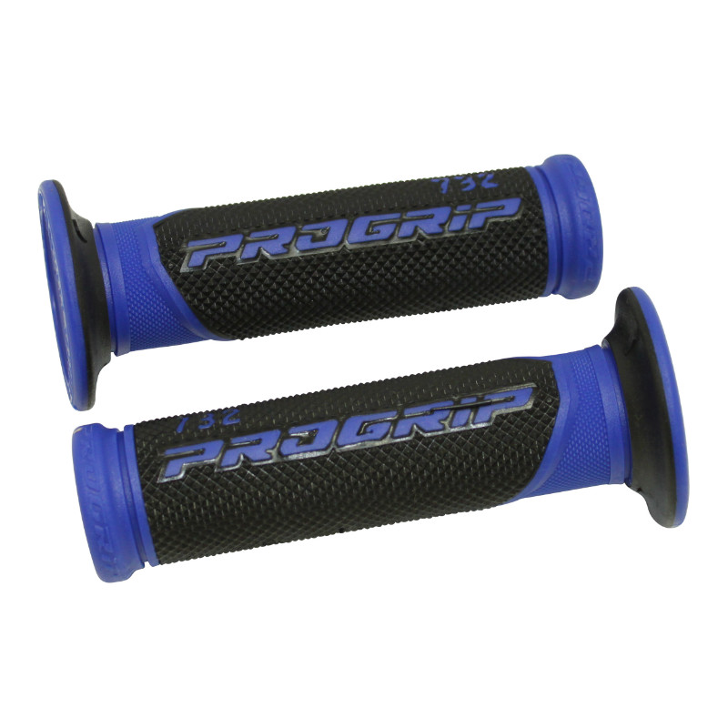 Revêtement de poignée Progrip 732 double densité bleu-noir fermé 125 mm (paire)