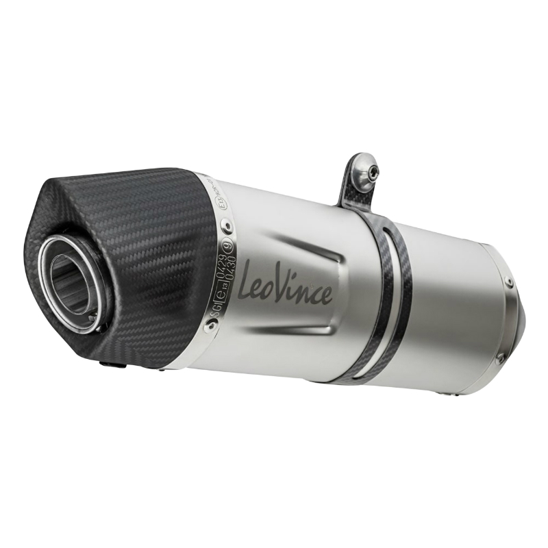 Pot moto leovince LV one evo acier inox pour yamaha 1300 FJR a-as 2001+2016 alu (coupelle carbone) (sans catalyseur) (homologue ce) -ref 8784E - vue 2