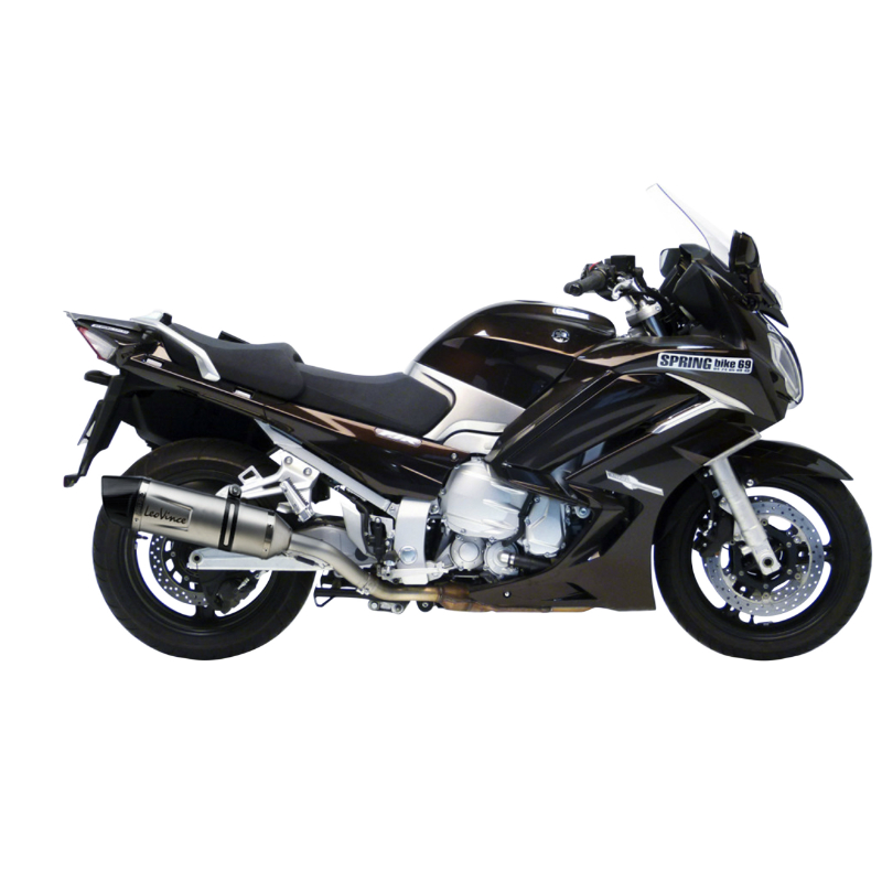 Pot moto leovince LV one evo acier inox pour yamaha 1300 FJR a-as 2001+2016 alu (coupelle carbone) (sans catalyseur) (homologue ce) -ref 8784E - vue 3