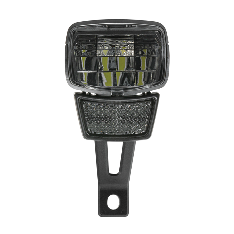 Eclairage velo pour moyeu dynamo avant sur fourche Axa NXT 60 lux noir bouton switch on-off - pour voir a 70M et visible a 4KMS - eclairage a l'arret 4MN - vue 3