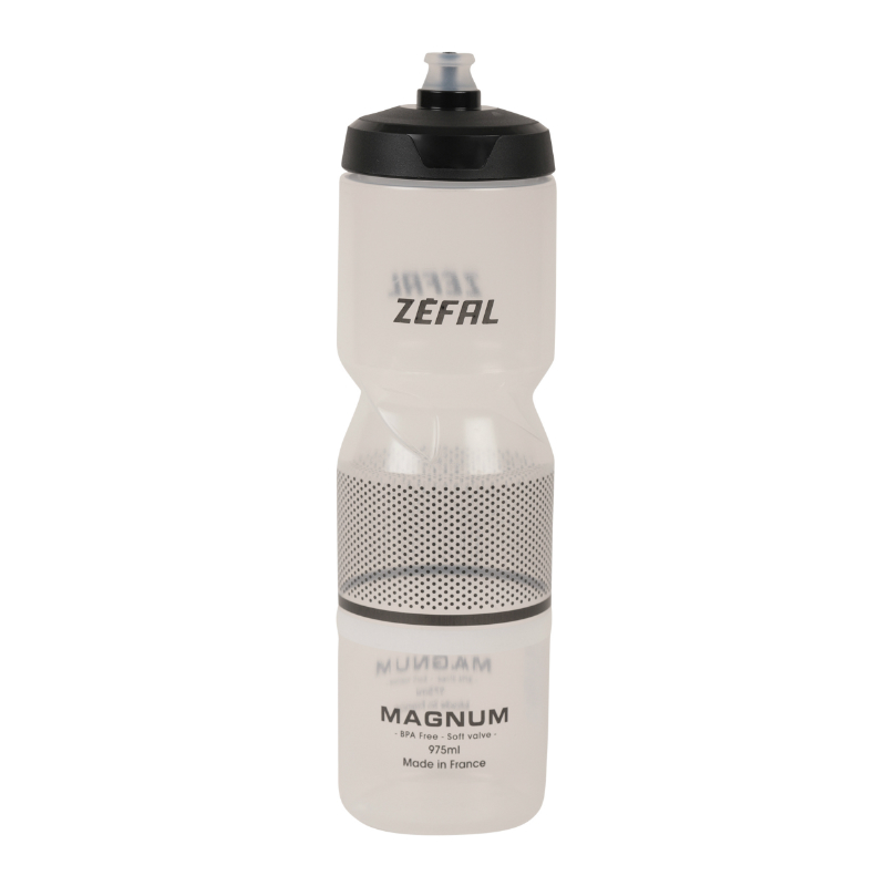 Bidon Zéfal Magnum 1L translucide fumé tétine soft-cap vissable