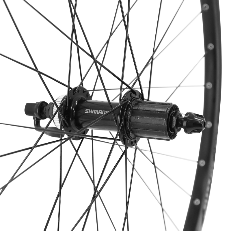 Roue VTT disque blocage 141MM 29" klixx tubeless ready arriere centerlock shimano MT200 cassette 11-10V - jante 23C 32 rayons all mountain - vue 3