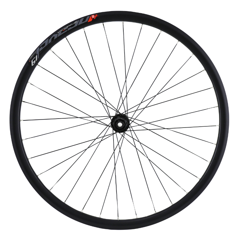 Roue gravel route disque 700 Pulse 19 arrière moyeu Shimano RS470 Centerlock noir cassette 12-11-10V tubeless ready axe traversant 12-142 jante 19C 32 rayons acier - vue 2