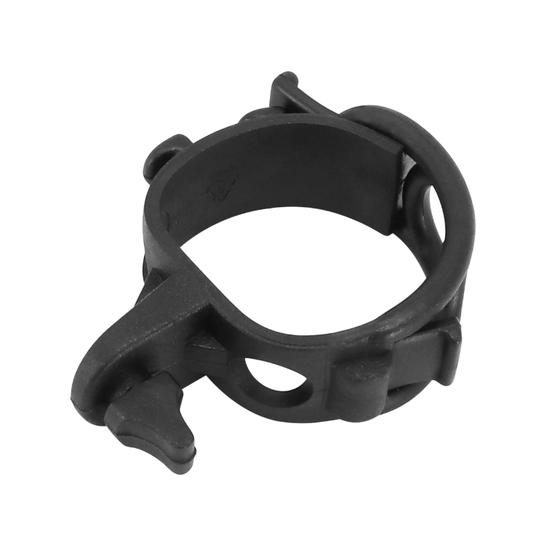 Collier de fixation plaque phare tête de fourche Polisport caoutchouc noir - vue 2
