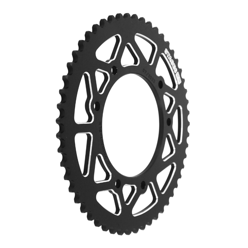 Couronne 50 à boîte adaptable Derbi 50 Senda DRD, DRD Pro 420 53 DTS alu CNC noir (102-124.5-8.5) Stage 6 - vue 2