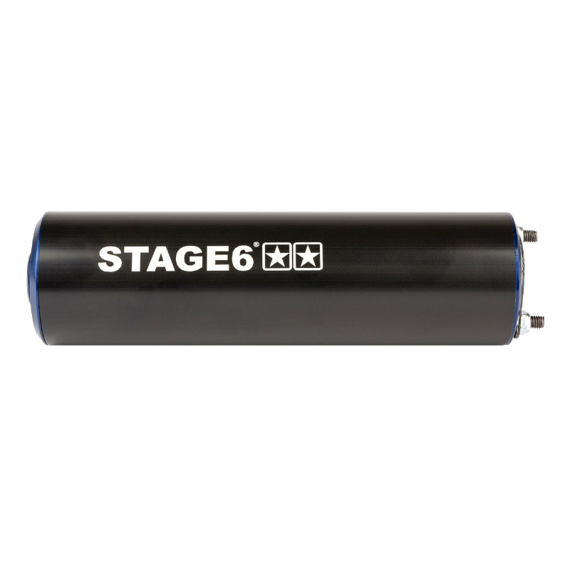 Silencieux Stage 6 alu diam 60 mm noir-bleu passage droit - vue 2