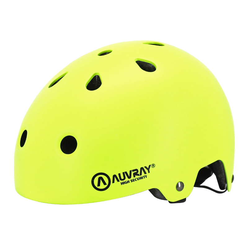 Casque vélo adulte Auvray Urban jaune fluo avec éclairage intégré taille 54-58 - vue 3
