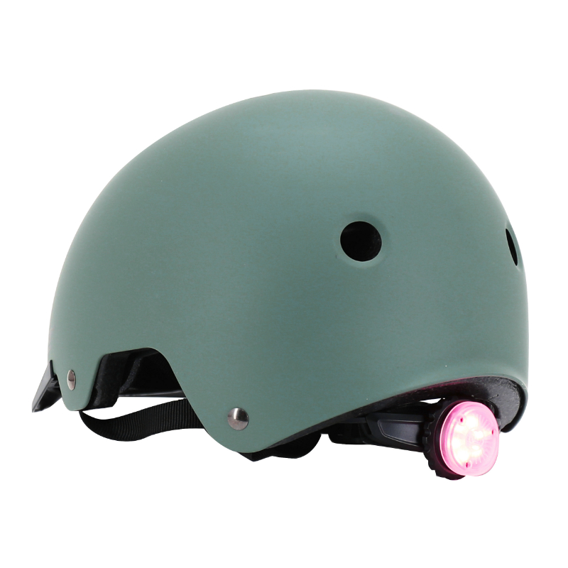 Casque vélo adulte Auvray Urban kaki avec éclairage intégré taille 58-61 - vue 5