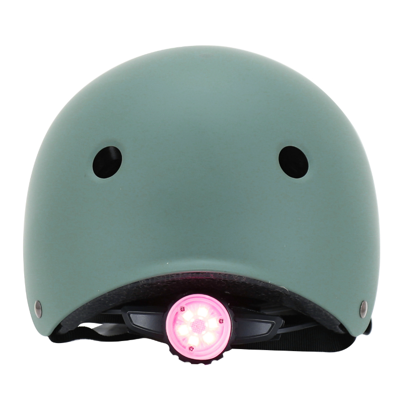 Casque vélo adulte Auvray Urban kaki avec éclairage intégré taille 58-61 - vue 6
