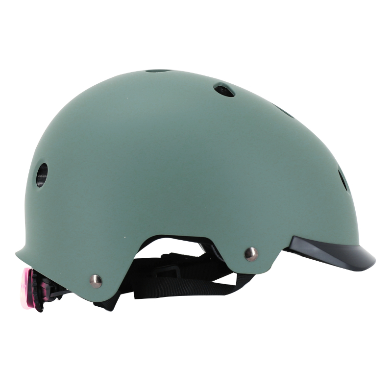 Casque vélo adulte Auvray Urban kaki avec éclairage intégré taille 58-61 - vue 8