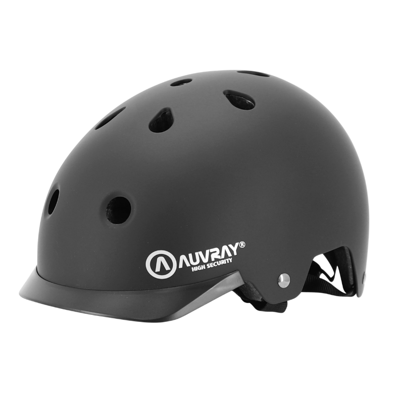 Casque vélo adulte Auvray Urban noir avec éclairage intégré taille 54-58 - vue 3