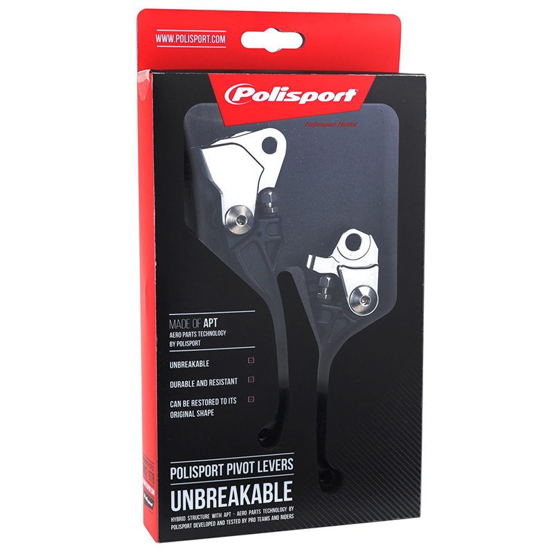 Levier de frein-embrayage rétractable-pivot Polisport Yamaha YZ 125-450 noir (paire) - vue 2