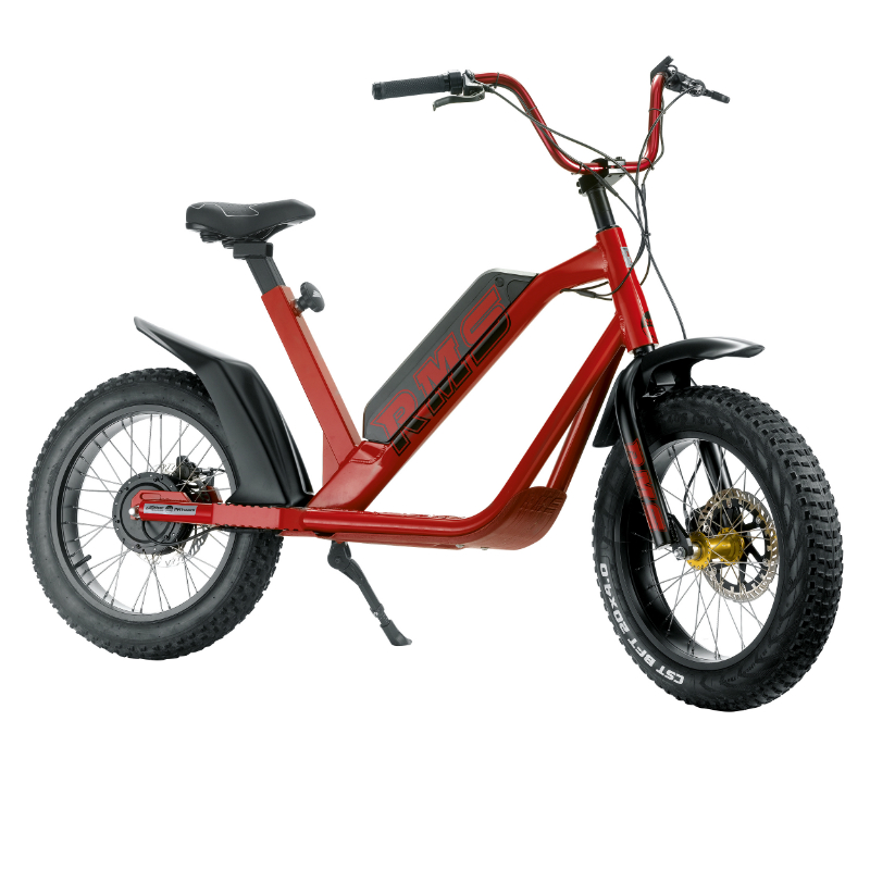Draisienne électrique RMS E-Drais Max rouge RAL 3020 moteur 350 W homologuée NF EN 14764 - vue 2