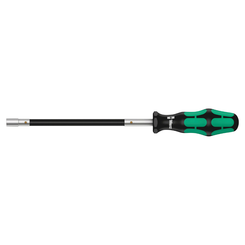 Tournevis à tête flexible Wera 391 6 pans diamètre 8 mm noir-vert