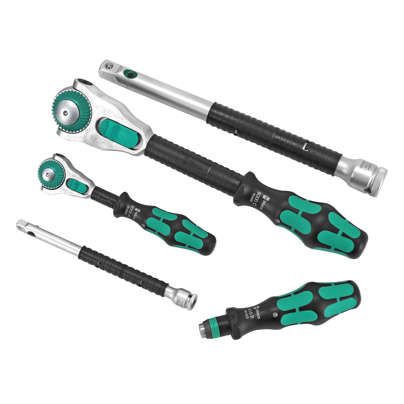 Cliquet Wera 8100 Zyklop Speed 1/4 1/2 métrique avec douilles et embouts - Set 43 pièces - vue 4