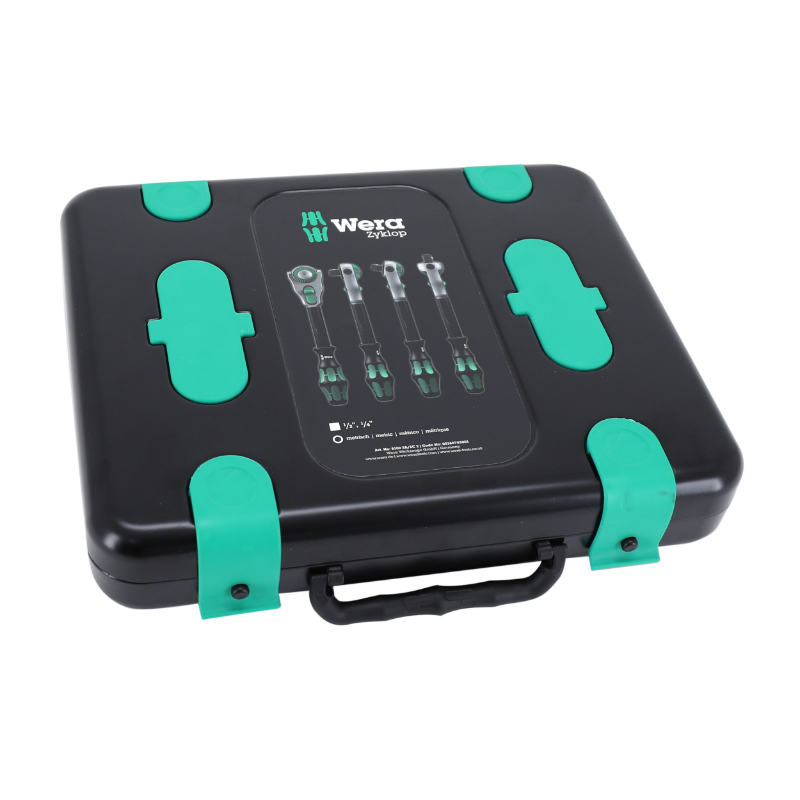 Cliquet Wera 8100 Zyklop Speed 1/4 1/2 métrique avec douilles et embouts - Set 43 pièces - vue 6