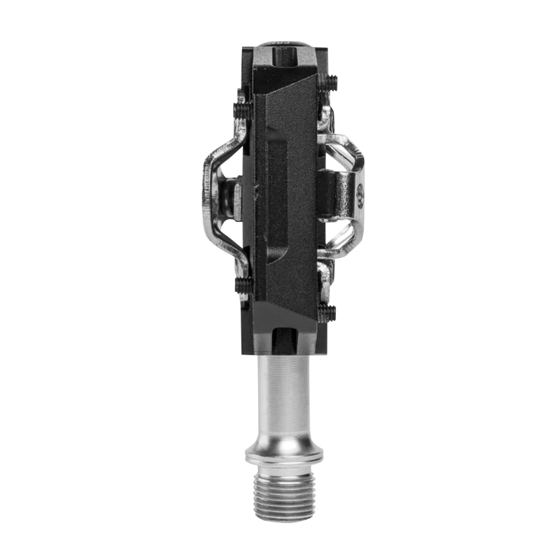 Pédale plate VTT Switch automatique alu CNC noir 85 x 70 mm compatible Shimano SPD (paire) - vue 2