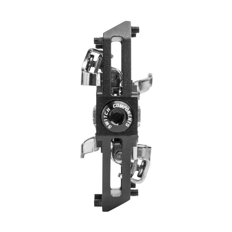 Pédale plate VTT Switch automatique alu CNC noir 85 x 70 mm compatible Shimano SPD (paire) - vue 3
