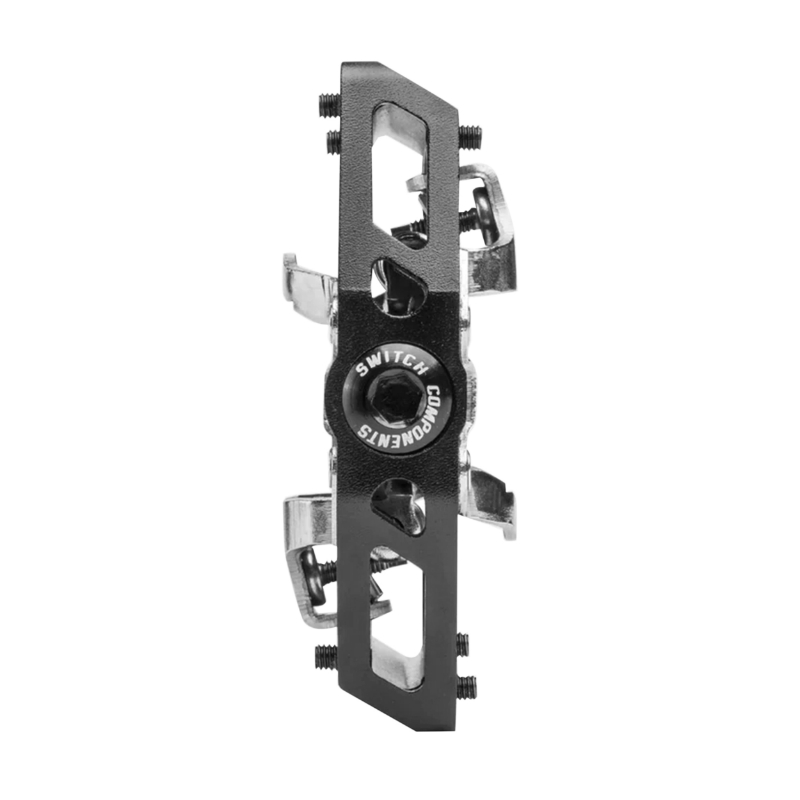 Pédales gravel VTT plate Switch automatique alu CNC noir 90 x 90 mm compatible Shimano SPD (paire) - vue 3