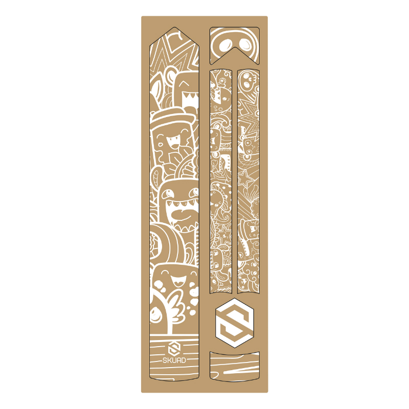 Autocollant de protection cadre vélo Sélection P2R modèle comics blanc (3M)