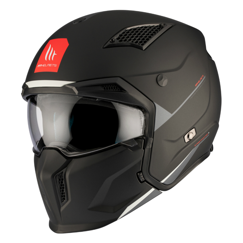 Casque MT Helmets Streetfighter SV noir mat M écran transformable mentonnière amovible - vue 2