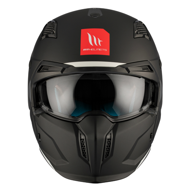 Casque trial MT Helmets Streetfighter SV noir mat XL écran transparent transformable mentonnière amovible - vue 3