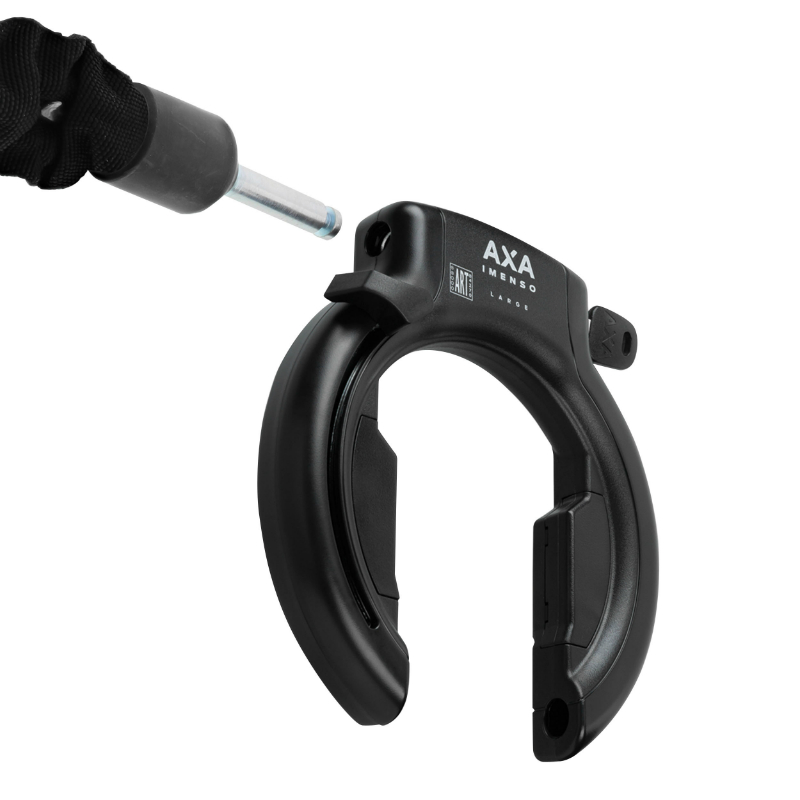 Antivol vélo fer à cheval AXA Imenso grande ouverture 75 mm noir sans fixation clé prisonnière - vue 3