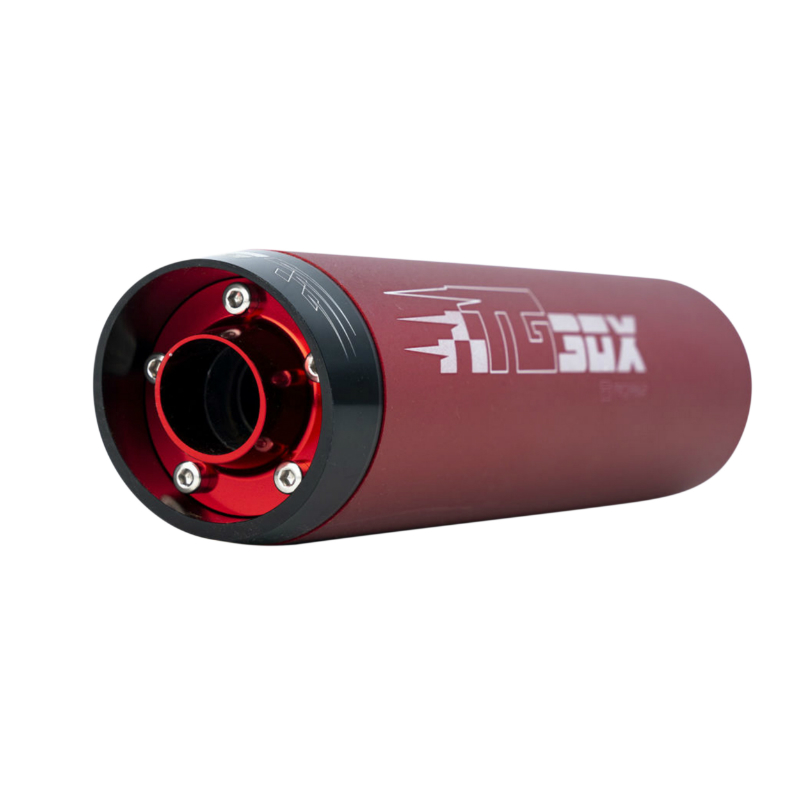 Silencieux Tecnigas E-Box 2 pour Rieju 50 MRT rouge passage bas - vue 2