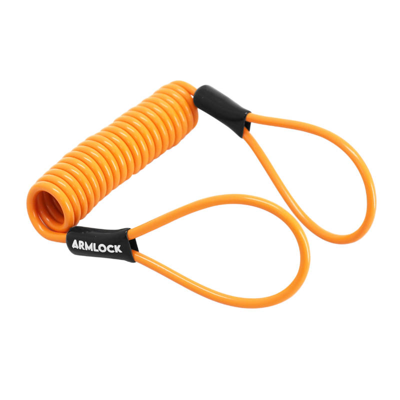 Antivol U bloque-disque Armlock CK5 noir-orange mini 52x65mm diamètre 16mm avec cordon de rappel - vue 4