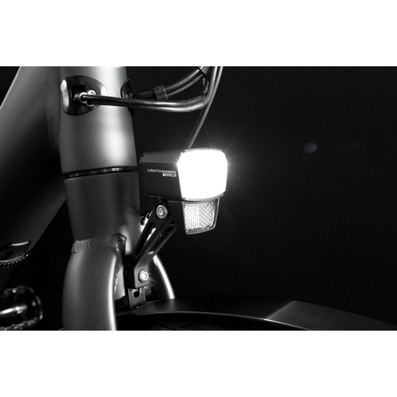 Eclairage velo vae - e-bike avant sur fourche Trelock LS890 6-12V 100 lux noir - pour voir a 100M et visible a 5KMS - vue 2