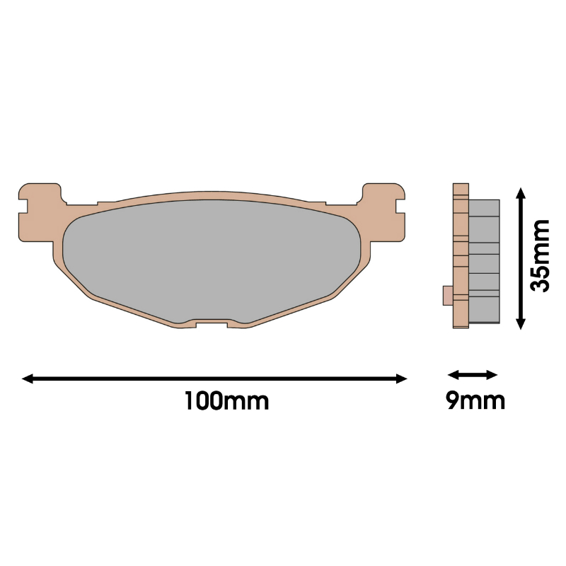 Plaquette de frein Malossi MHR synthétique pour Yamaha TMAX 500 et Majesty 400 2004-2011 arrière - vue 2