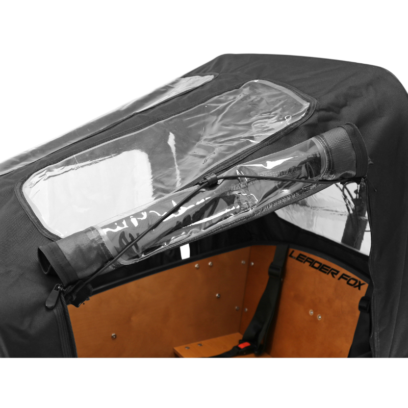 Vélo électrique cargo Leader Fox Family One 20-26 pouces mixte noir mat moteur central Bafang M420 36V 80Nm batterie 20Ah - vue 4