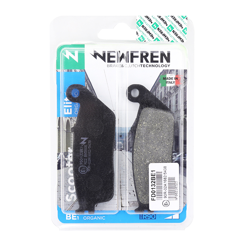 Plaquette de frein Newfren pour kawasaki Z750 2007+2012, Z800 2013+2016 av-triumph 675 street triple 2008+2017av-honda 125 forza 2015+ av (l 39MM - h 102MM - p 8.3MM) (FD0132BE) (elite organique) - vue 3