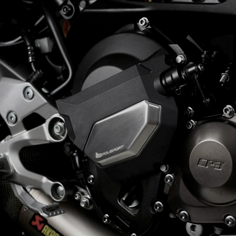 Protection couvre-carter d'embrayage Polisport Yamaha MT-09 900 Tracer FZ-09 XSR noir côté droit - vue 2