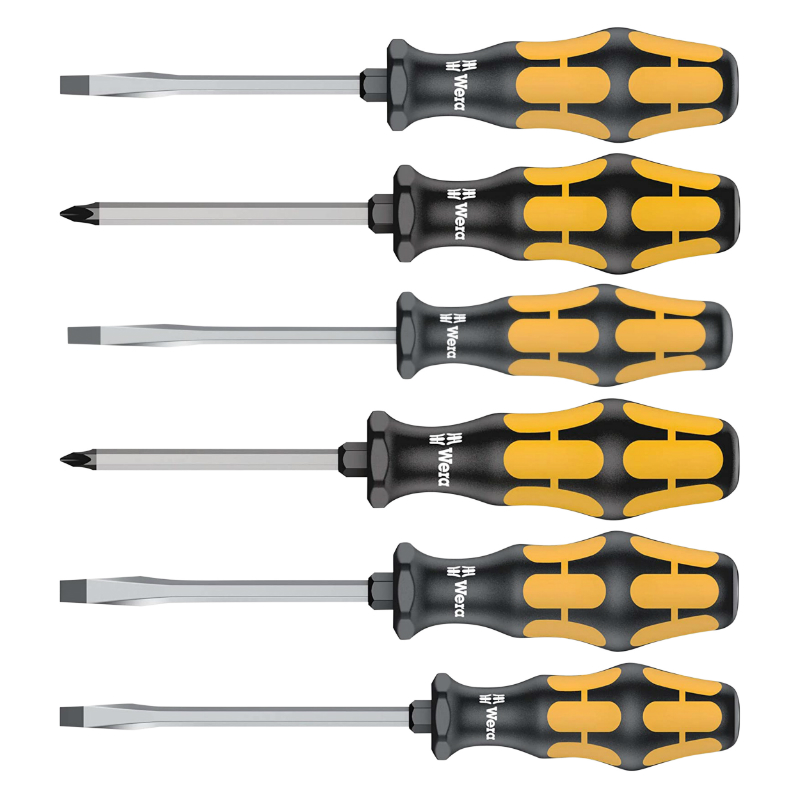 Tournevis Wera 932 S Kraftform cruciforme et plat avec rack de rangement (set 6 pièces) - vue 2