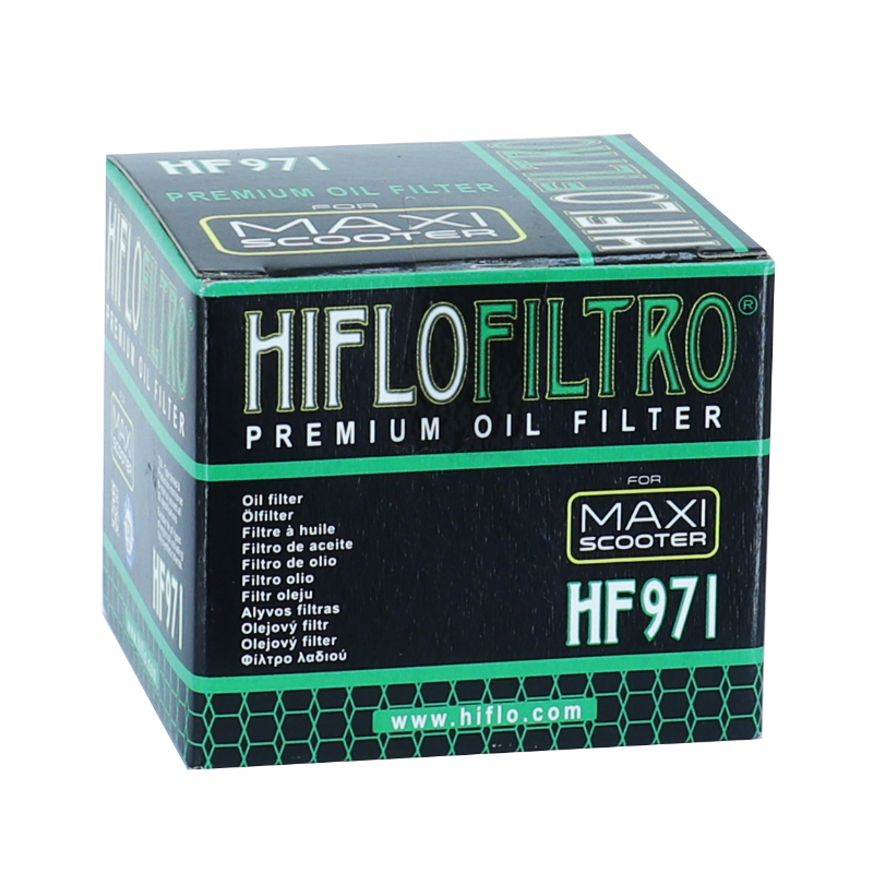 Filtre a huile maxiscooter adaptable suzuki 125 burgman 2002+, 400 burgman an 2007+2012 (44X40MM) -Hiflofiltro HF971 - vue 3