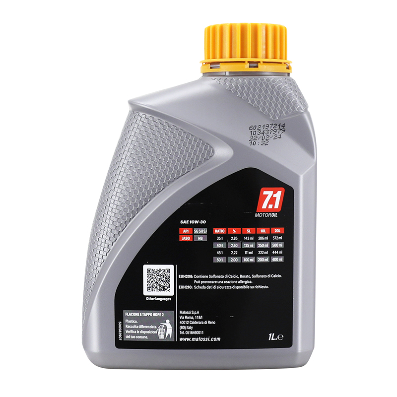 Huile moteur 4 temps Malossi Sport 7.1 SAE 10W30 synthétique 1L - vue 4