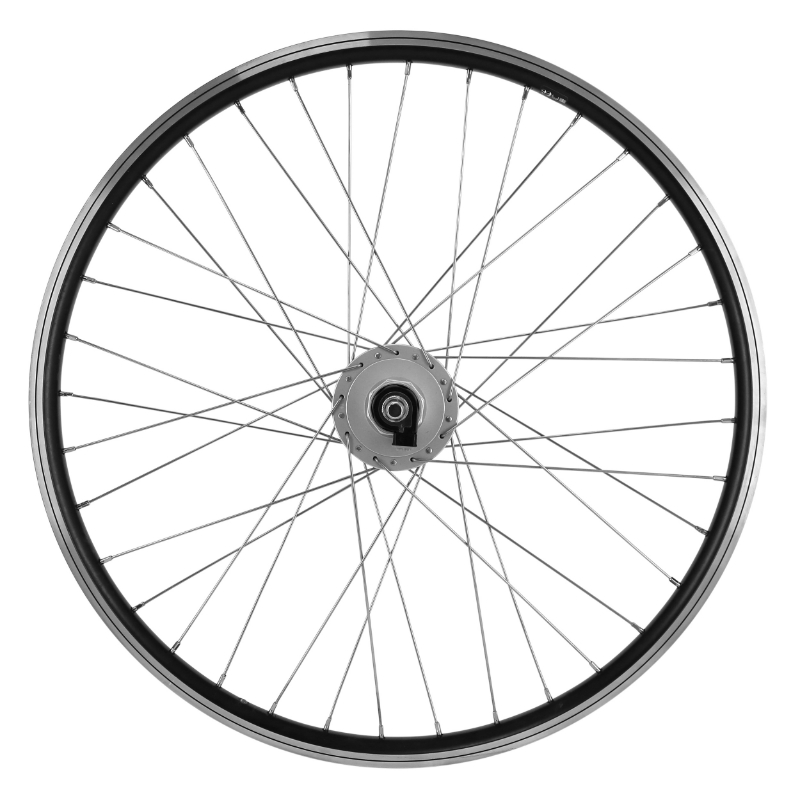 Roue VTT 24" ER10 avant noir moyeu Shimano Dynamo DH-C3000 6V-3W jante 19C VELOX - vue 2