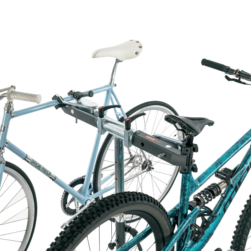 Pied d'atelier de reparation velo professionnel Officine Parolin opus double supporte 50KGS sur chaque bras -avec plaque metal au sol -gist - vue 2