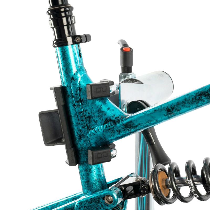 Pied d'atelier de reparation velo professionnel Officine Parolin opus double supporte 50KGS sur chaque bras -avec plaque metal au sol -gist - vue 4