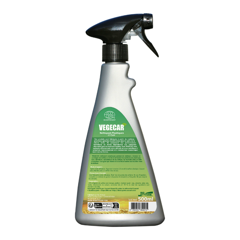 Nettoyant plastique et cuir Mecacyl Vegecar 100% d'origine naturelle spray 500 ml - vue 2
