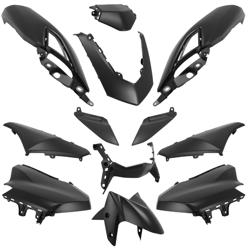 Carrosserie carenage maxiscooter Yamaha N-Max 125 2021-2024 noir mat P2R - vue 2