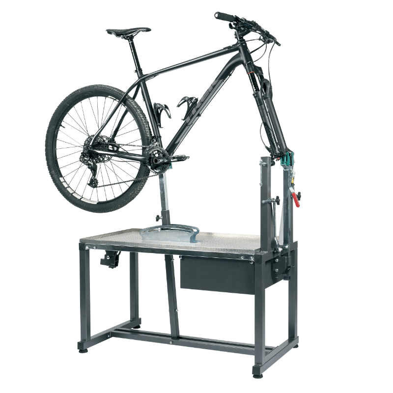 Pied de montage-réparation vélo Officine Parolin Genius Max H 102 cm 47x78 cm avec adaptateur - vue 2