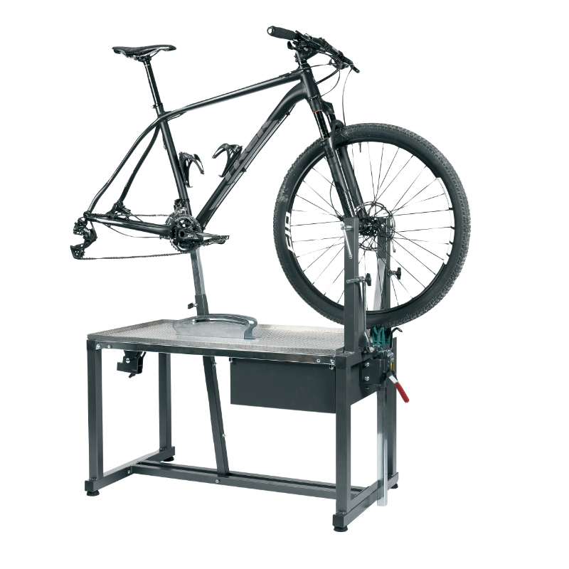 Pied de montage-réparation vélo Officine Parolin Genius Max H 102 cm 47x78 cm avec adaptateur - vue 3