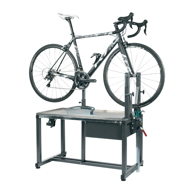 Pied de montage-réparation vélo Officine Parolin Genius Max H 102 cm 47x78 cm avec adaptateur - vue 4