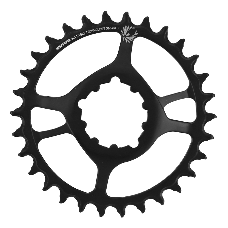 PLATEAU VAE-E-BIKE DIRECT MOUNT SRAM X-SYNC2 11-12V. ACIER 30DTS MONO NOIR BOOST OFFSET 6mm