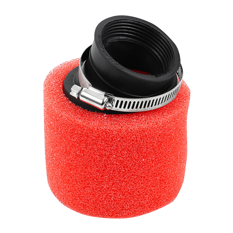 Filtre à air Replay double mousse PWK 21-34 mm fixation coudée 45° diamètre 49 mm rouge - vue 2