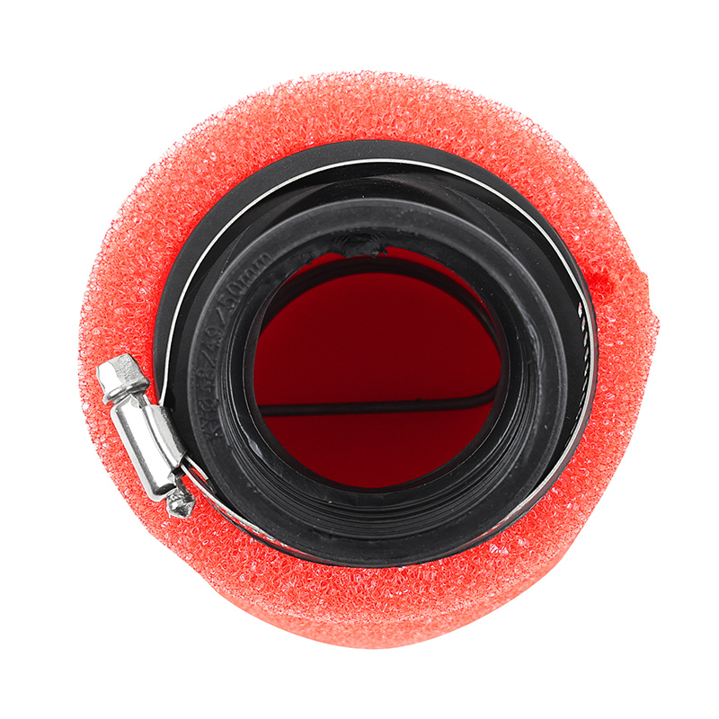Filtre à air Replay double mousse PWK 21-34 mm fixation coudée 45° diamètre 49 mm rouge - vue 3