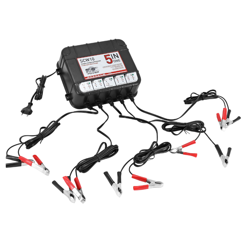 Chargeur de batterie et maintien de charge SC Power SCW10 professionnel 5 batteries 12V 2A - vue 2