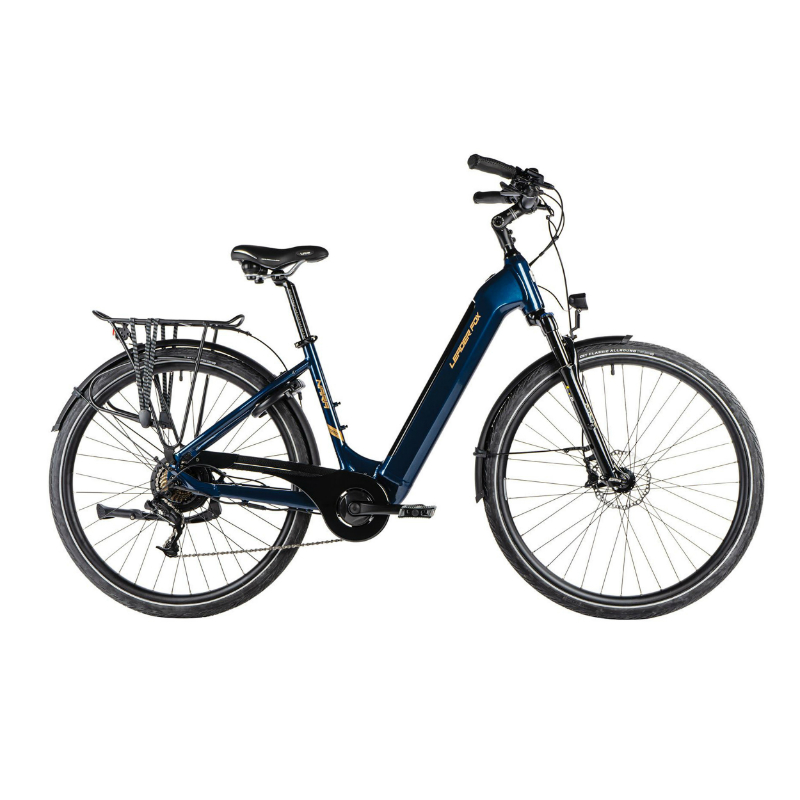 Velo electrique-vae city 28 Leader Fox nara mixte bleu 7V moteur roue ar bafang 36V 45NM batterie 15AH (18'' - H46CM - taille m - pour adulte de 168CM à 178CM) - vue 2